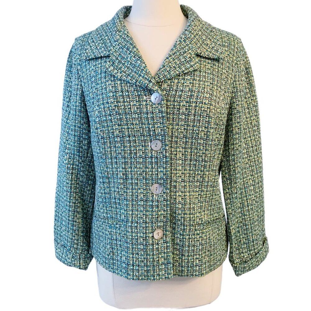 CHICO'S Tweed Blazer Jacket Size 1 (8/10 - M)
